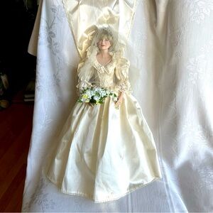 Diana, Portrait of a bridal princess 18” porcelain doll